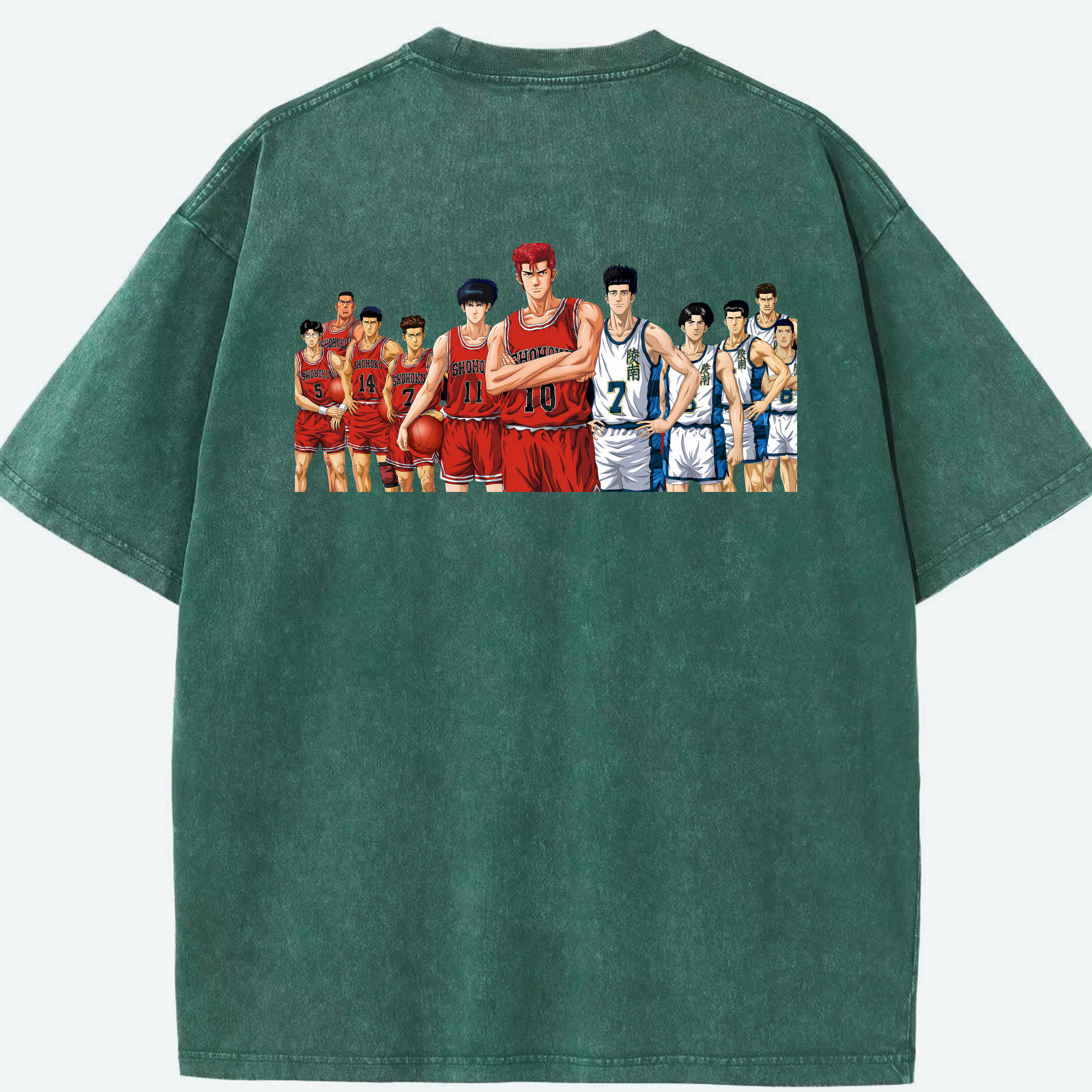 （画像用） SLAM DUNK／スラムダンク 綿100% ヴィンテージ風 半袖Tシャツ（背面プリント）